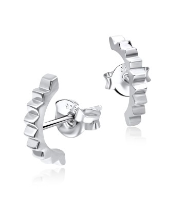 Thorn Curved Silver Stud Earring STS-3218